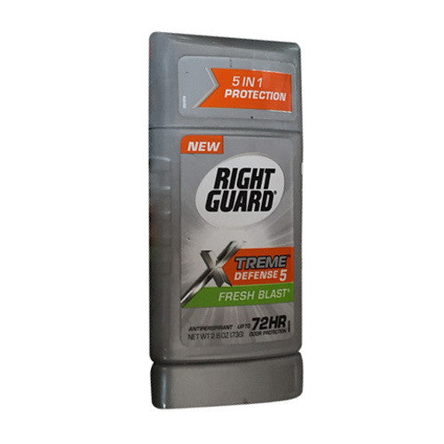 Right Guard Xtreme Defense 5 Anti-Perspirant And Deodorant, Fresh Blast, 2.6 Oz